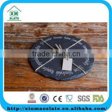 black slate dinner plate