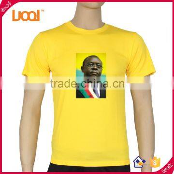 100% polyester 120 gsm plain super cheap t-shirt