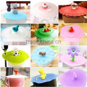 hot selling delicate 100% safe food grade silicone cup lid,silicone coffee cups cover