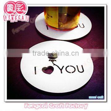 [Fengcai Factory] Custom Craft Wooden Place mat or coaster ( Wood craft in laser cut & engraving )