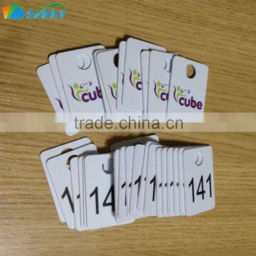 Plastic Storage Locker Number Tag