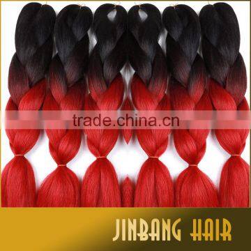 New Premium Hot Selling Best Quality 100g 24inch High Temperature Synthetic Ombre Jumbo Braid photo-5