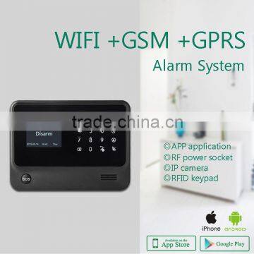 wireless 99 defense zones support wired sensors wifi gsm alarm system APP control multi-language GPRS alarm system