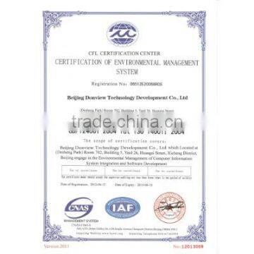 CERTIFICATION OF ENVIRONMENTAL MANAGEMENT SYSTEM