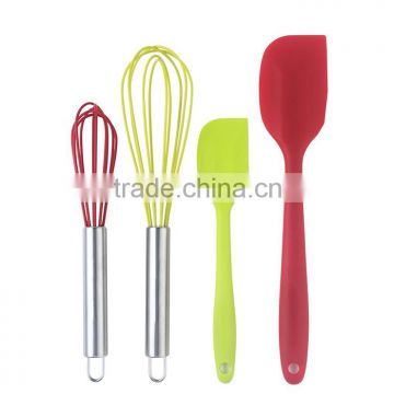 food grade silicone whisk baking set of 4pcs