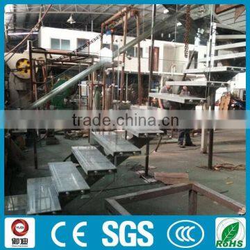 DIY Marble Stone Treads Single Iron Stringer Straight Stairs photo-3