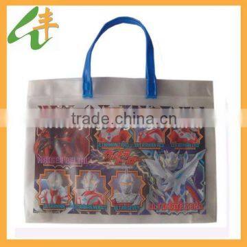 Colorful carton print vinyl pvc tote bag