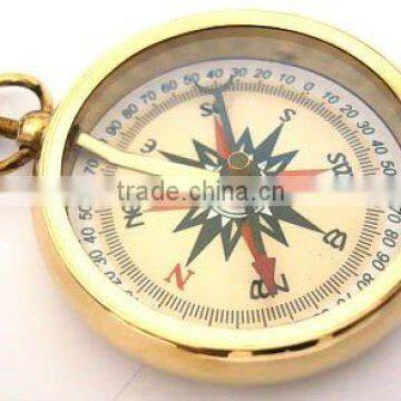 Brass Nautical yellow dial compass shiny pendant/ Nautical Pendant / Compass FOR PENDANT