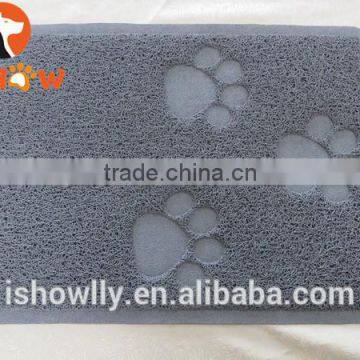 cat pet litter sand mat pvc mat floor mat 100% pvc paw shape embosssed