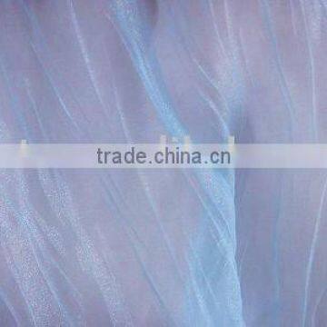 Crushed organza curtain fabric