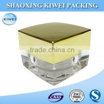 Gold Curve Lid 5 Ml Acrylic Clear Empty Container Cosmetic