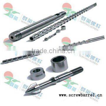 assembly parts of screw and barrel for injection molding machine