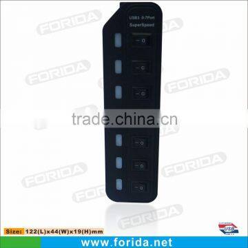 5Gbps 7 port usb 3.0 hub high-speed with rubber surface