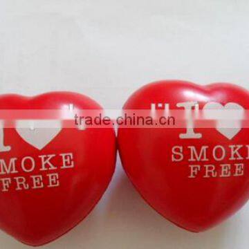 custom logo printing heart stress ball/Heart stress toys