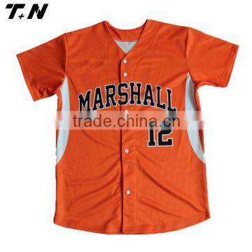 custom button down baseball jersey wholesale