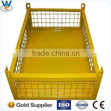 4 Layers Folding Industrial welded galvanized steel storage wire mesh cage container