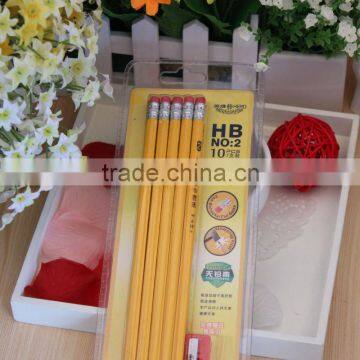 Yellow rod head skin hb pencil and pencil sharpener china products