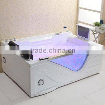 whirlpool bathtub with TV massage bathtub Q325N spa tub With Screen