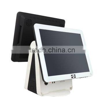 double monitor touch screen pos machine for restarant