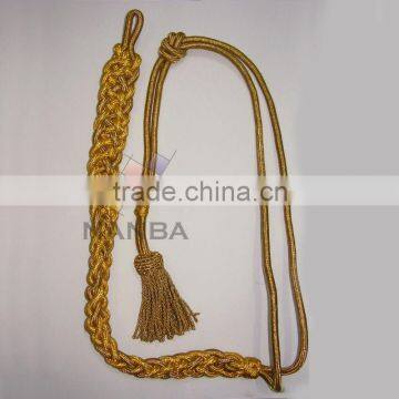 Uniform Mylar Aiguillette With Gold Tassel