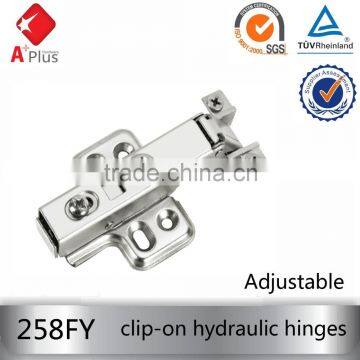 Aluminum profile clip on buffering cabinet door hinge