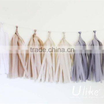 Bulk Diy Tissue Tassel Garland Elegant Colorful Gold and Silver Outdoor Foil and Tissue Outdoor Tinsel Garland photo-6