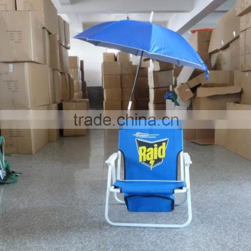 Outdoor chair with sunshelter