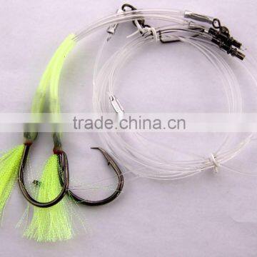 Groper Heavy Duty rigs two Flasher 13/0 recurve circle hooks effective on other deep water fish