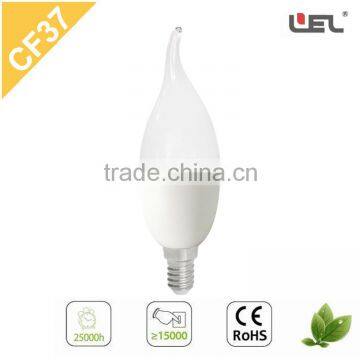 new products E14 4W CF37 led candle flame light lampada led  china supplier