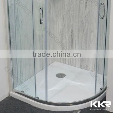 Round bathroom shower tray, polymarble shower base