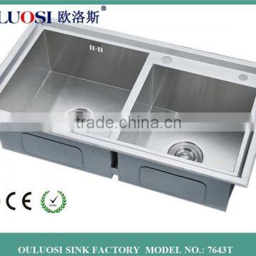 latest foshan attractive kitchen cabinet pvc countertop sink 7643T