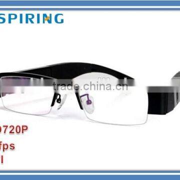 Ultra-thin HD720P glasses with hidden camera