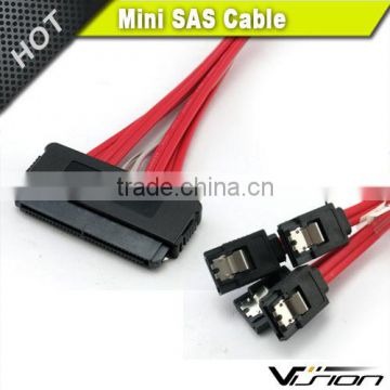 1m High speed Mini SAS SFF8484 32pin to 4xSATA 7pin cable