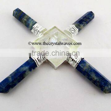 Lapis Lazuli & Crystal Quartz Pyramid Energy Generator