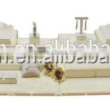 Custom Fashion commercial Beige leatherette Jewelry Display trays