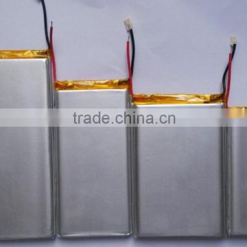 Customized China small round lipo battery 3.7V ultra thin / thin film li-ion polymer / curved li-po cell