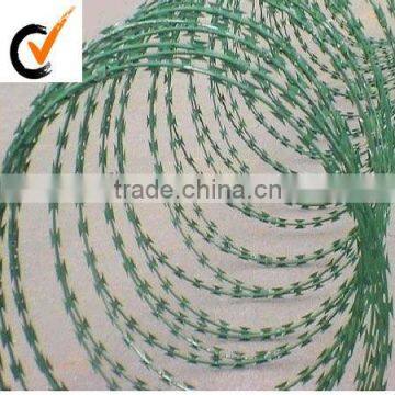 PVC Coated Double Strand Razor Barbed Wire Fencing