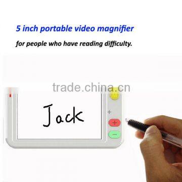 5 Inch Low Vision Portable Video Magnifier 2X-50X Handheld Reading Magnifier LED Quality Choice photo-3