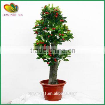 China supplier plastic mini cherry tree indoor decor artificial cherry tree