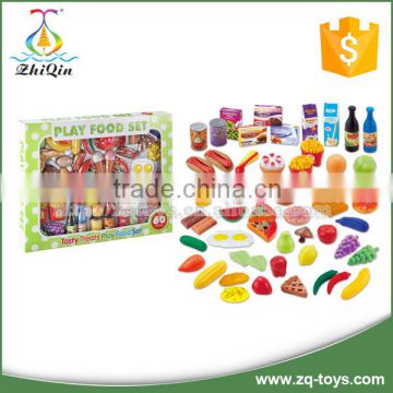 60pcs kids kitchen plastic food toy