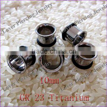 Wholesale High Polish Single Flared Design Gr23 Titanium Ear Plug Tunnel [ST-430C]