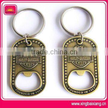 Hot sell key ring bottle opener with printed or engraved logo