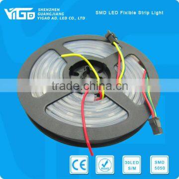 3 years warranty waterproof multicolor smd 5050 with IC ws2812led flexible strip light 144leds/m