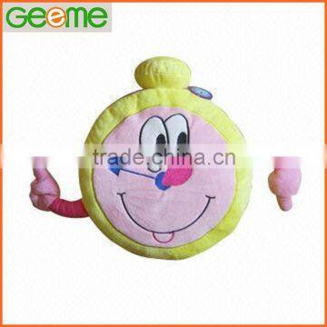 JM7129 Stuffed Plush Clock Design Cushion by Embroidery