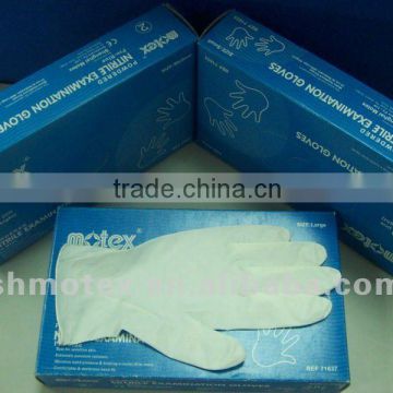 Nitrile Powdered Examination Gloves