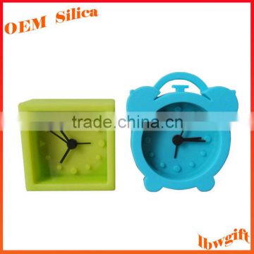 2013 hot Fashion fun shape silicone alarm clock silicone clock