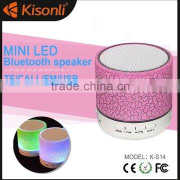 Colorful Led Light Wireless bluetooth speaker with TF card playing