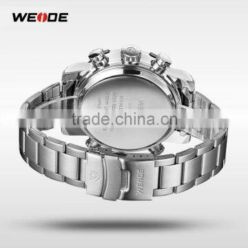 WEIDE Quartz Watches Men Male Dress Clock Luxury Brand Sport Waterproof Stopwatch Alarm Stylish Casual Clock