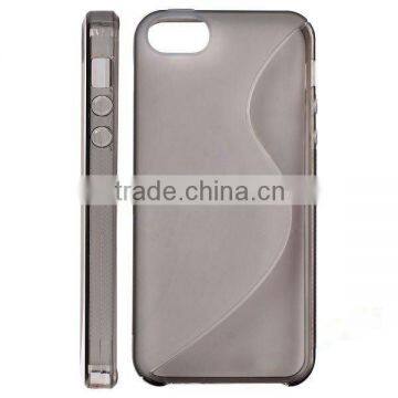 For iphone 5 grey S-line Gel silicon Case Rubber Skin Tpu Cover