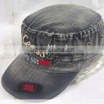 2012 new style embroidery 100% cotton military cap